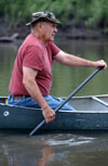 Joe Michel paddling