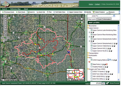 Upper Cannon River Watershed Interactive Map